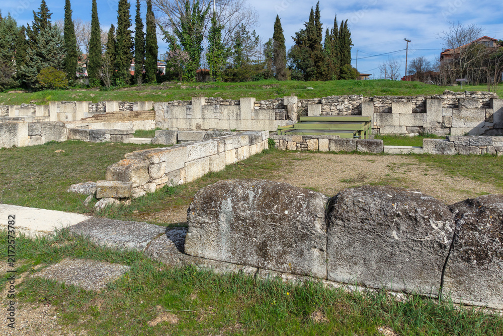 Naklejka premium Ruins of Ancient Macedonian capital Pella, Greece