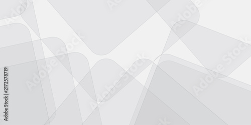 Abstract white and gray gradient paper polygon wallpaper. geometric rectangle overlapping with technology transparent lines. minimal digital triangle  concept square space layer template background.