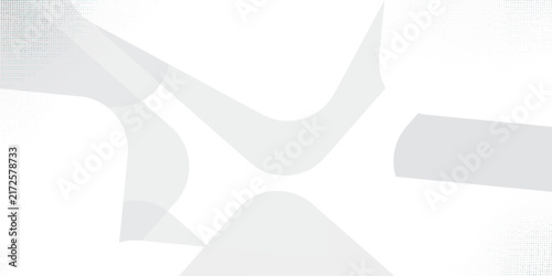 Abstract white and gray gradient paper polygon wallpaper. geometric rectangle overlapping with technology transparent lines. minimal digital triangle  concept square space layer template background.