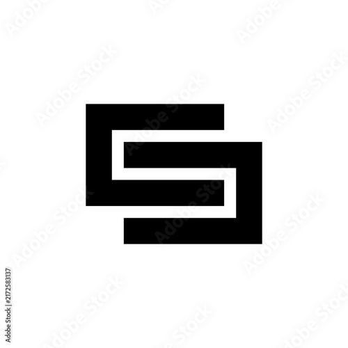 Minimalist Letter S Monogram Logo Design, Geometric Abstract Symbol for Corporate Branding