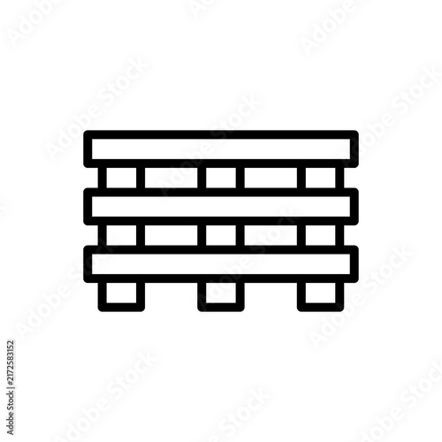 Minimalist three-tier bookshelf icon with empty slots for digital design and organizational use