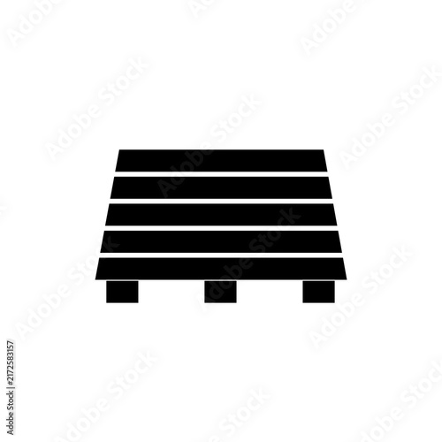 Minimalist black stacked books icon for education, knowledge, and learning design elements