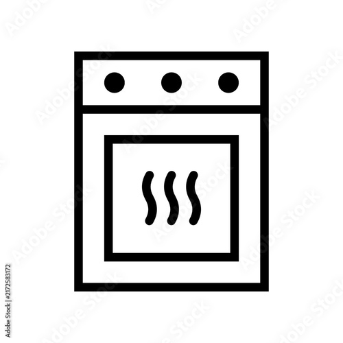Minimalist stove top burner icon with three black cooking zones for kitchen appliance design