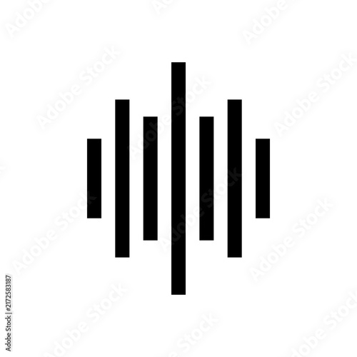 Sound Wave Audio Frequency Icon for Music Player and Digital Media Interface