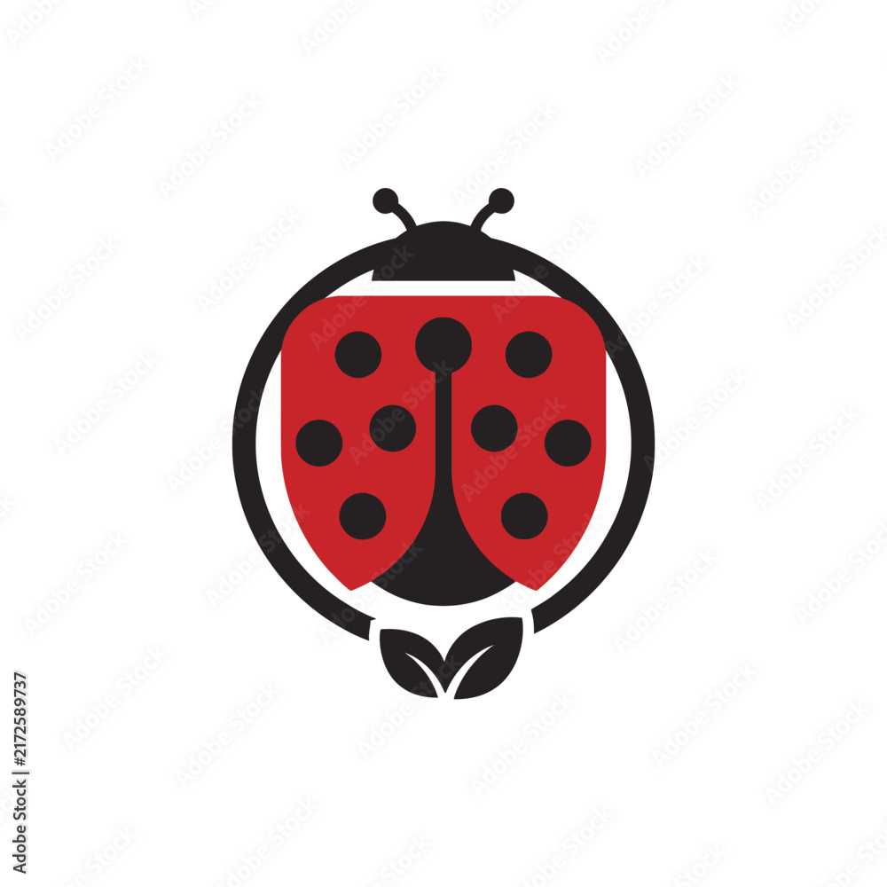 Fototapeta premium Vibrant Ladybug Graphic Illustration Design.