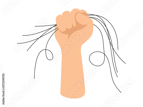 Hair Loss in Hand Illustration
