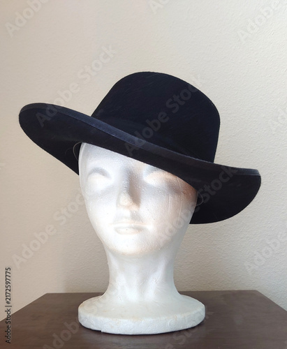 black felted wester hat
