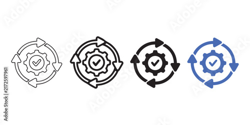 Gear Settings icon on white background. Clean gear settings icon isolated on a transparent background for app development tech tools and system preferences. Gear settings icon on white background.