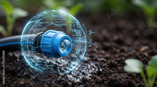 Smart irrigation technology connects digital data with agricultural watering systems