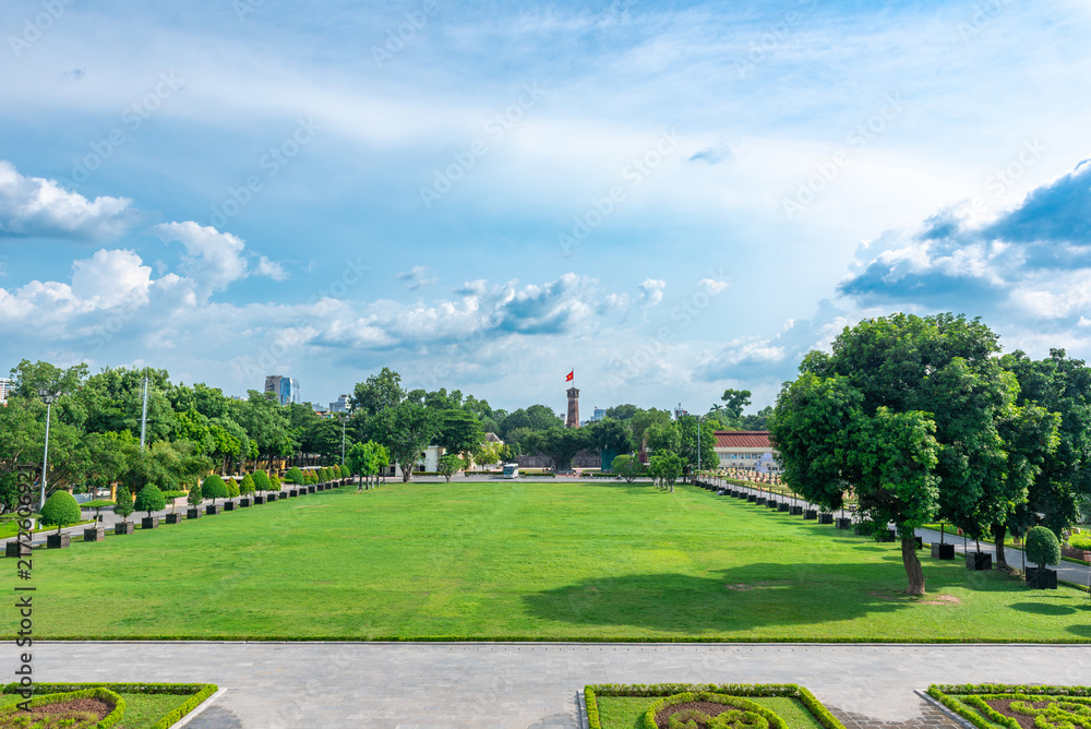 Fototapeta premium The Flag Tower of Hanoi at the Imperial Citadel of Thăng Long