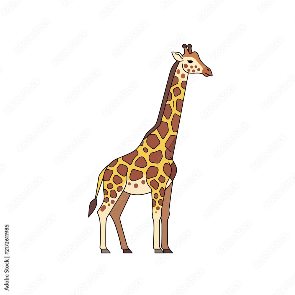 Fototapeta premium Cartoon Giraffe Illustration