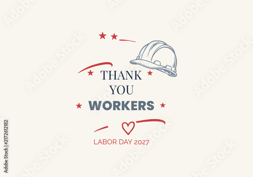 Thank You Workers Labor Day Tribute Design
