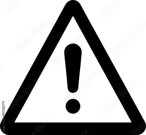 Exclamation mark inside a warning triangle icon vector design