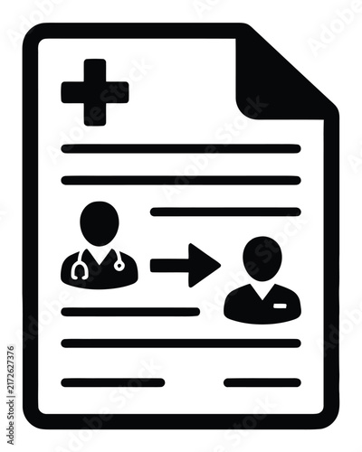 Medical referral form icon