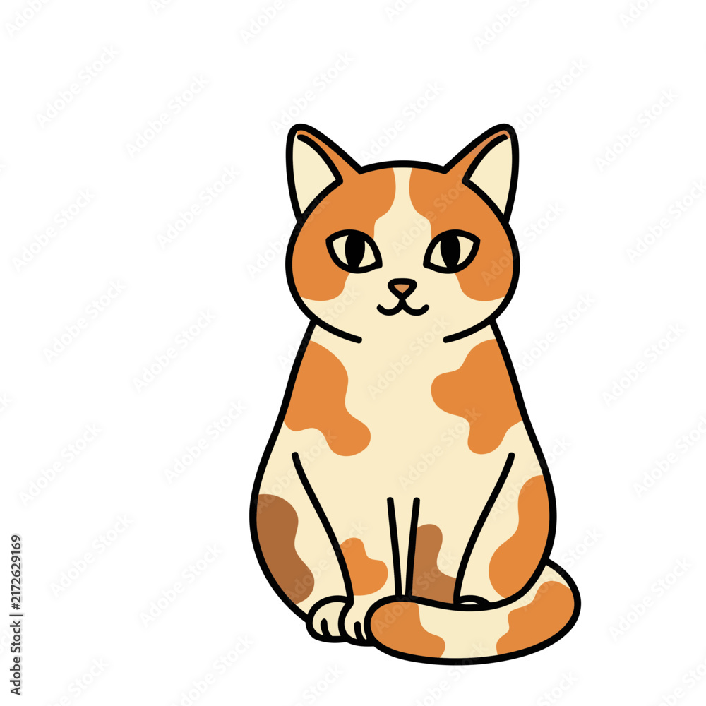 Fototapeta premium Cartoon Cat Sitting