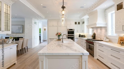Kitchen and dining room in a house