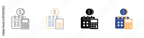 Personal Budget Management and Severance Finance Planning Vector Icon Pack Illustration