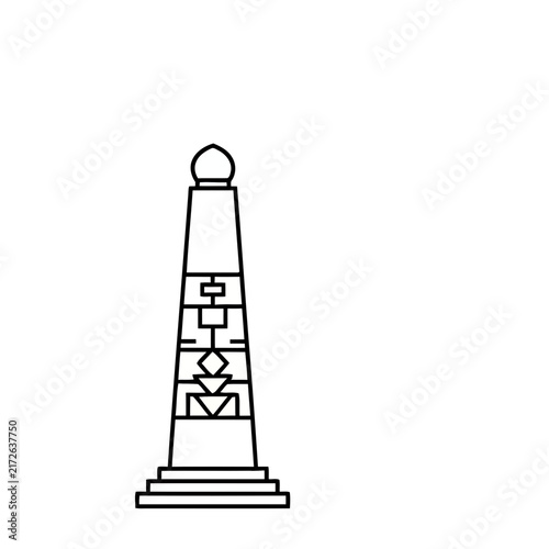 Outline of a Monument with a Dome