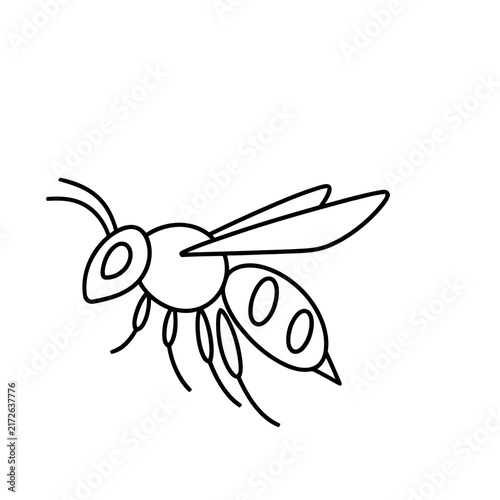 Simple Wasp Illustration