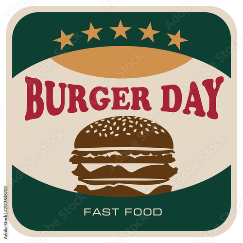 National Burger Day sticker