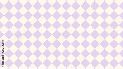 Lavender Diamond Checkers Pattern Gliding Horizontally, Seamless Loop
