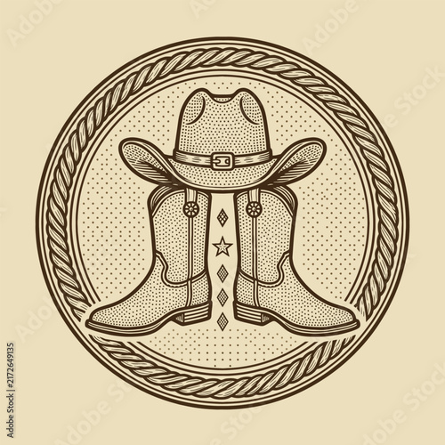 cowboy-boots-hat-emblem