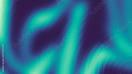 Dynamic liquid gradient texture with elegant curved lines in luminous cyan and rich dark purple