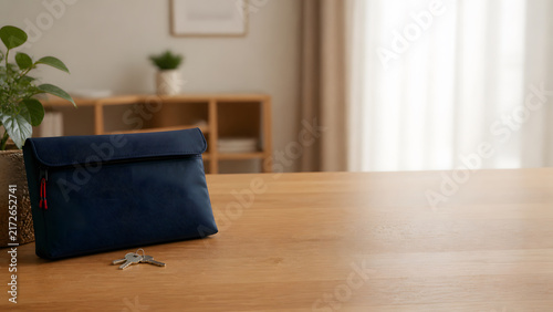 Fototapeta Disaster Preparedness with a Waterproof Document Pouch and Key