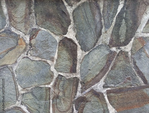 Obraz na plátně Split-stone wall pattern for house exteriors