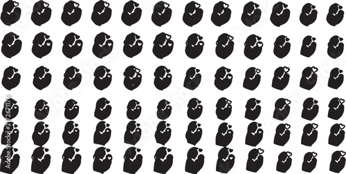Seamless pattern of abstract black ink fingerprints with fingerprint abstract seamless repetition background illustration wallpaper backdrop creative artistic minimalist template