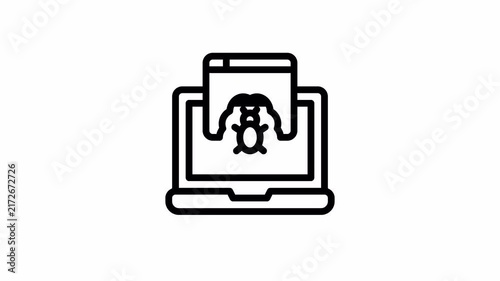 bug minimalist stroke animation