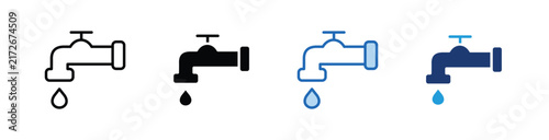 Tap Water  Icon Collection With Multiple Styles