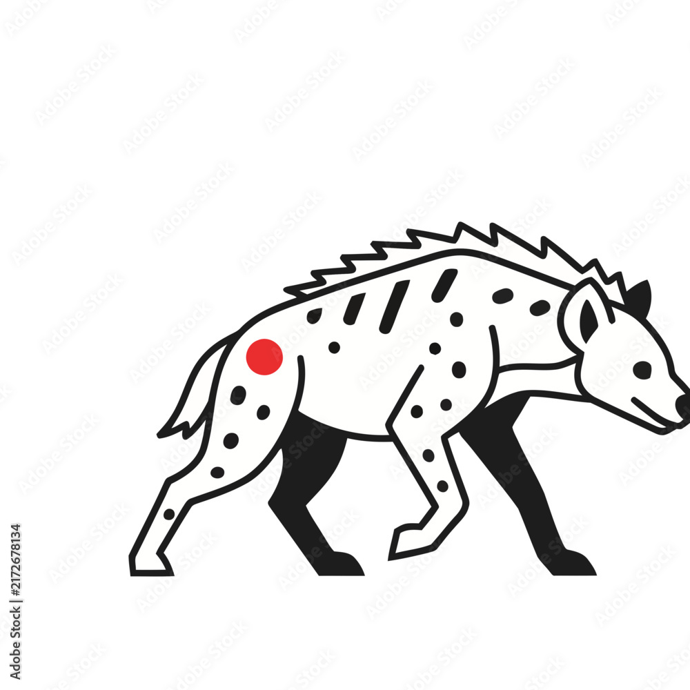 Fototapeta premium Stylized Hyena Illustration