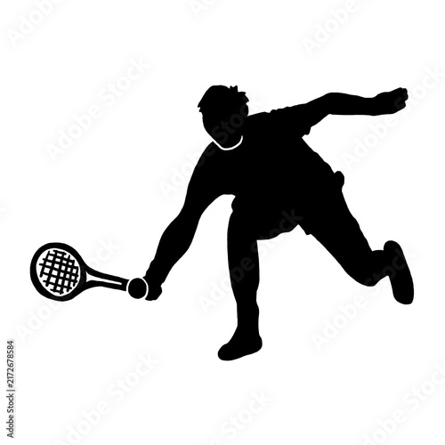 Foto tennis player silhouette design