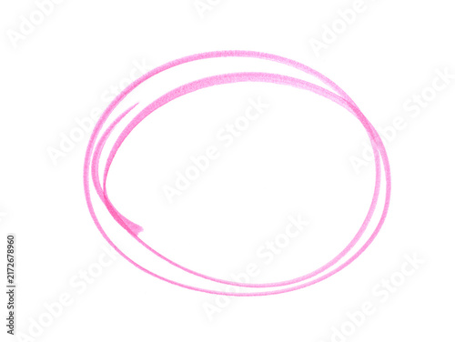 hand-drawn circle brush stroke highlight marker for presentation, Hand Drawn Oval Highlight Effect, Hand-drawn pink circle highlight isolated transparent background