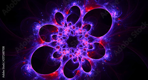 Colorful Abstract Fractal Design Featuring Intricate Spirals and Geometric Patterns Against a Dark Background