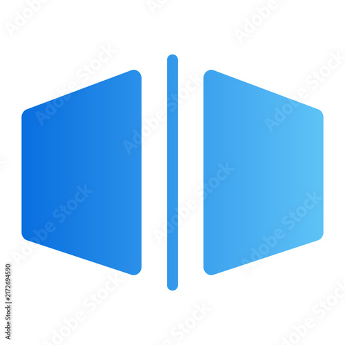 Symmetry tool Line Gradient Icon