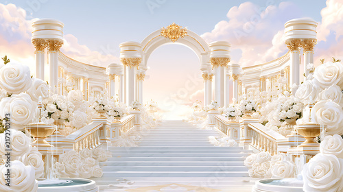 Elegant 2D architectural background featuring charming houses, beautiful churches, and luxurious palaces, perfect for wallpaper, advertising, and creative design projects.