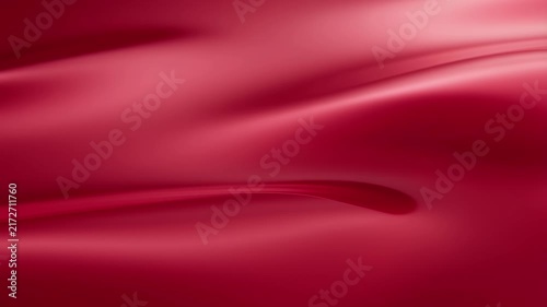Abstract red silk fabric waving in slow motion smooth liquid gradient background footage