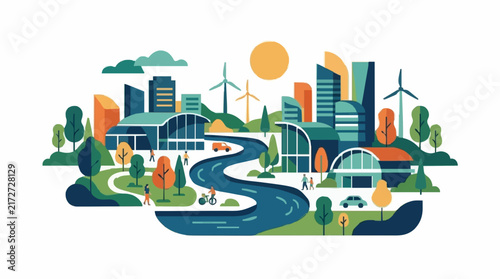 vector illustration of city