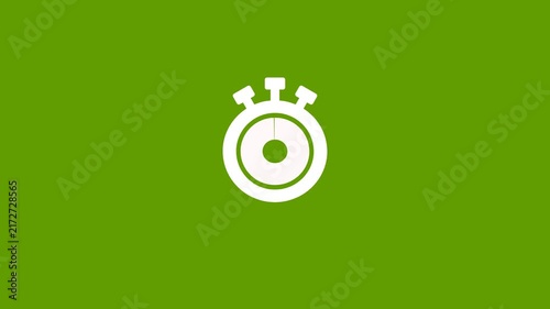 Animated timer icon with a green screen for footage.