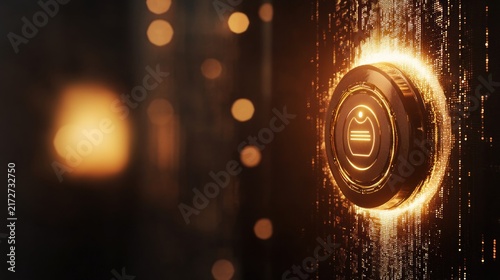 Digital glowing button