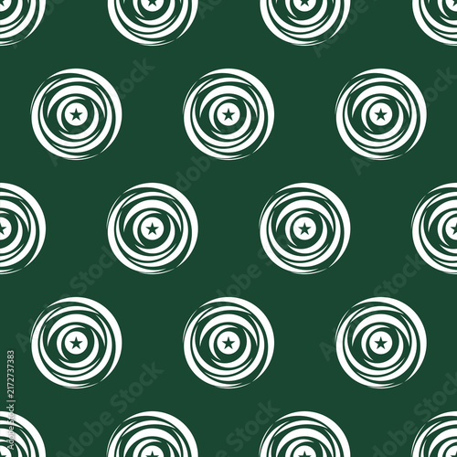 Star polka dot seamless geometric vector pattern