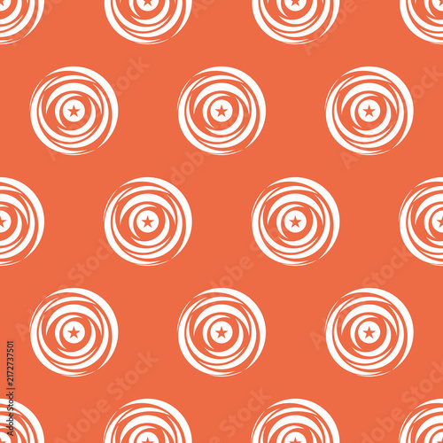 Star polka dot seamless geometric vector pattern
