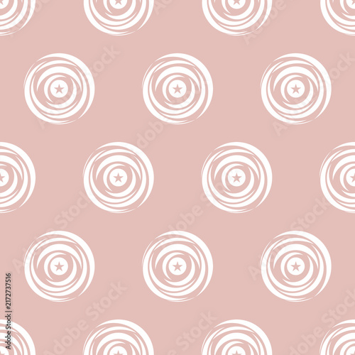 Star polka dot seamless geometric vector pattern