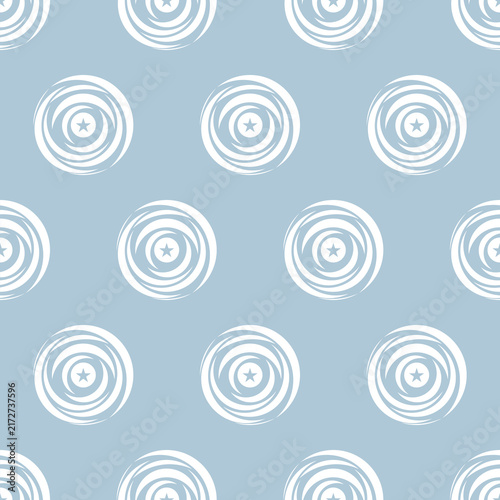 Star polka dot seamless geometric vector pattern