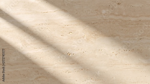 Minimal Travertine Stone Surface with Soft Natural Light and Shadows