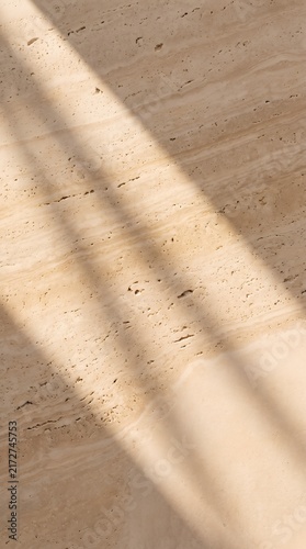 Vertical Travertine Stone with Light and Shadow Abstract Luxury Background