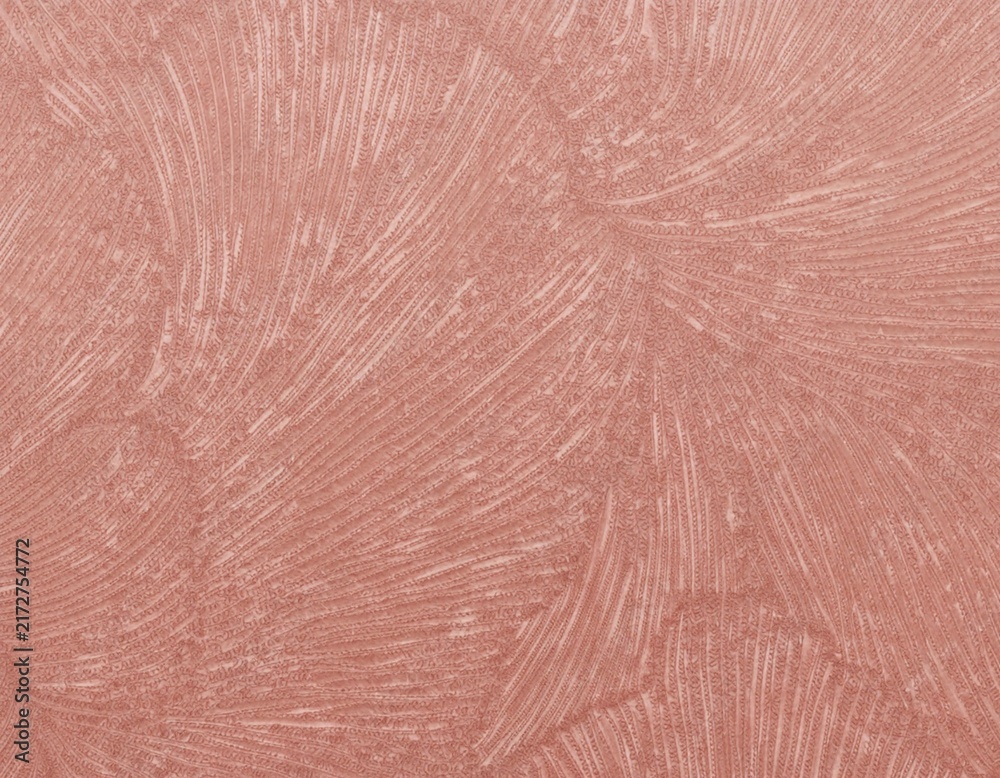 Fototapeta premium Embossed swirling texture resembling feathers and stylized fan leaves, elegant raised pattern for luxury wallpaper, textiles, packaging, stationery and modern design.