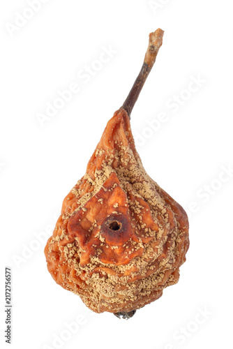 Fotografie Dried pear fruit isolated on white background